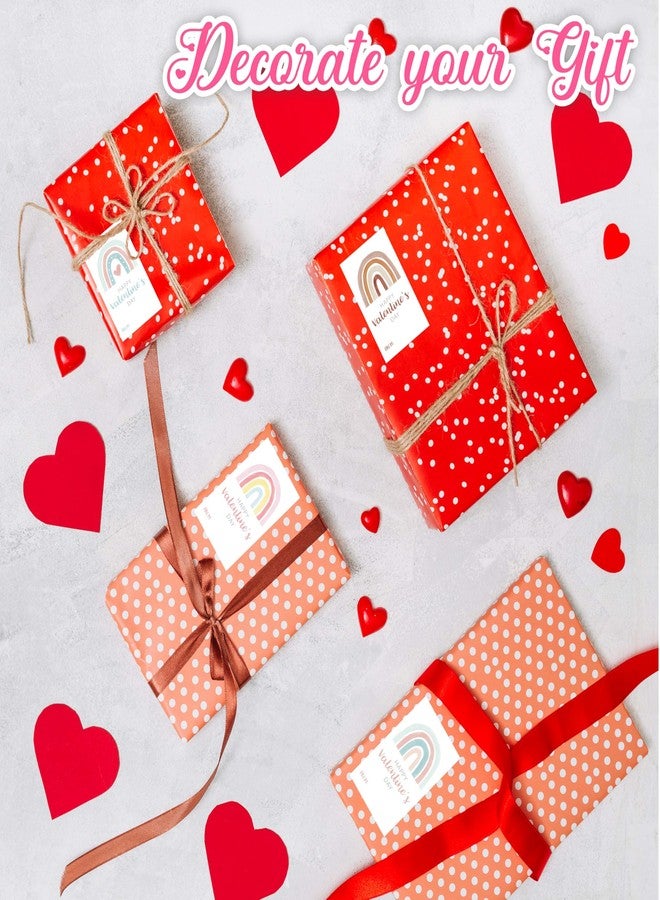 YQV Valentines Day Gift Tags Stickers, 40 Boho Rainbow Valentine's Day Stickers for Kids, Self Adhesive Happy Valentine's Day Labels for Valentine Gift Decoration-A02 - Image 5
